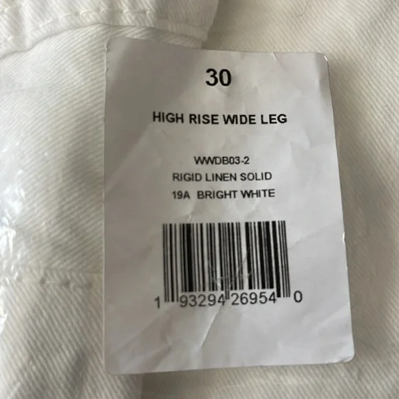 0306 - WEWOREWHAT High Rise Wide Leg Rigid Linen size 30 - Picture 5 of 5
